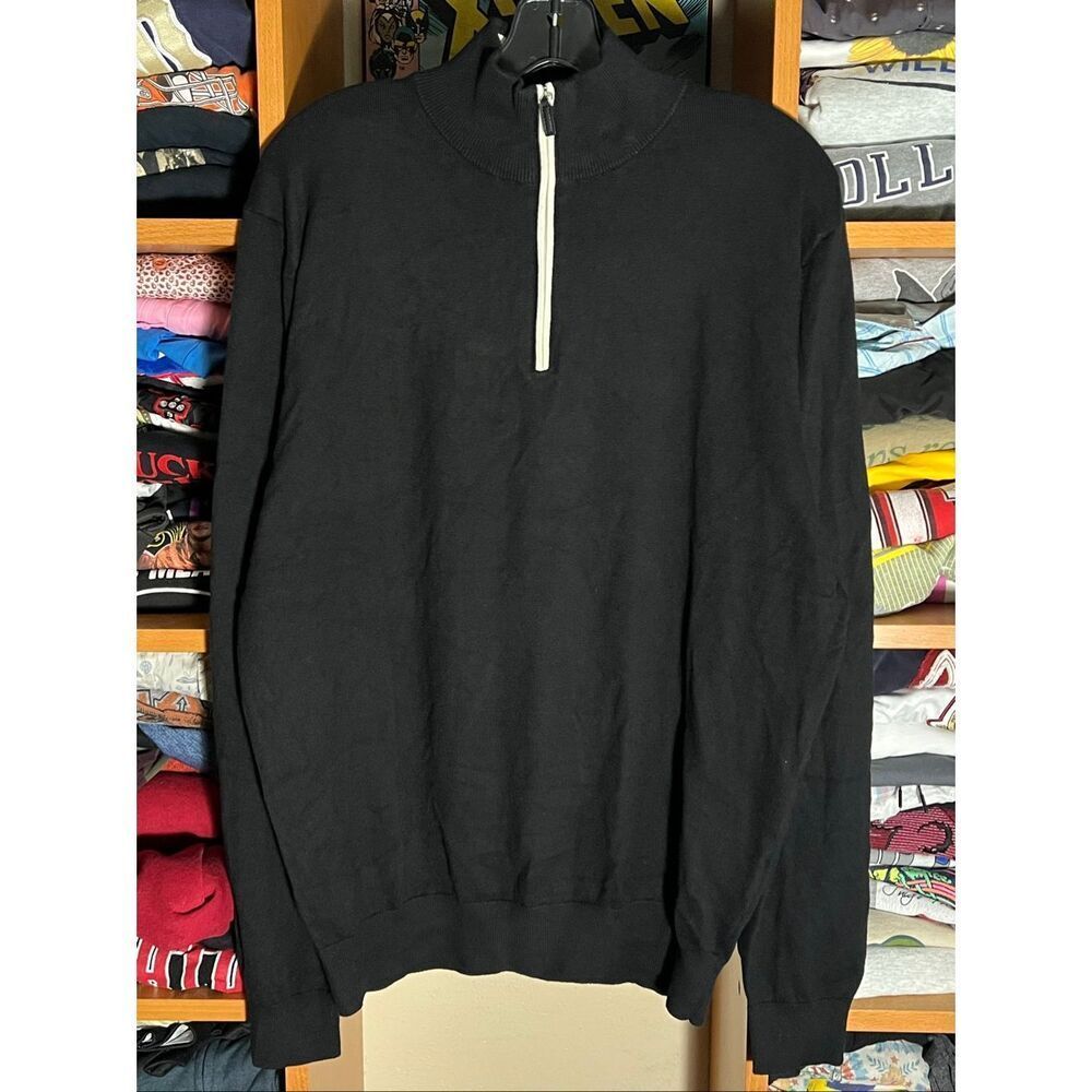 Collars & Co NWT Men’s Cashmere Blend Quarter Zip Sweater XL - Picture 1 of 7